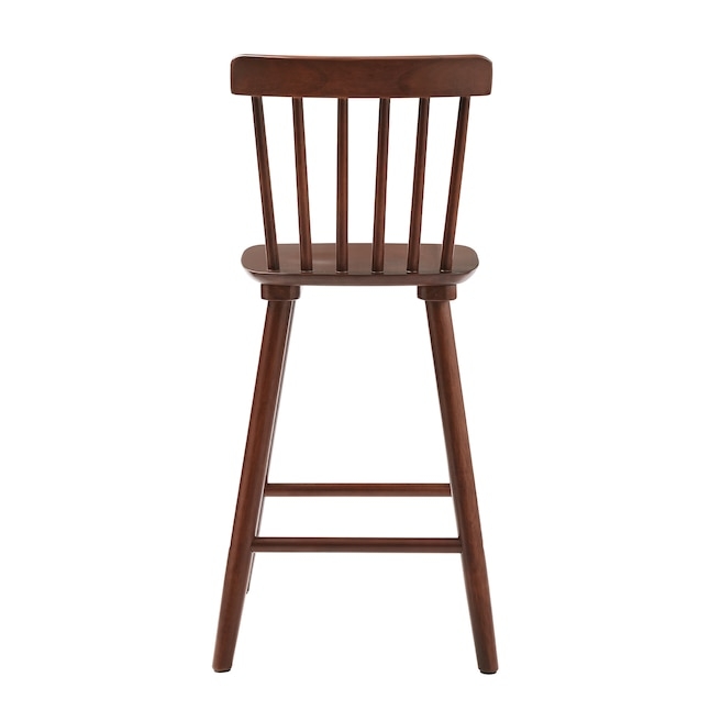 Mid-Century Modern Bar Stool in Walnut Brown, Tapered Leg Bar Stool.