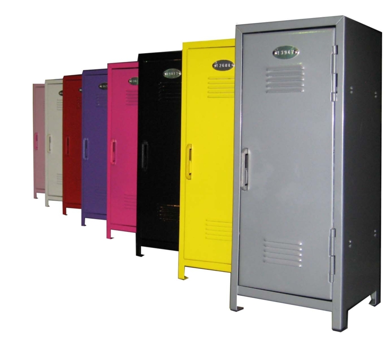 Mini Locker Miniature Scale Multi Colored Louvered Vents Retro Style