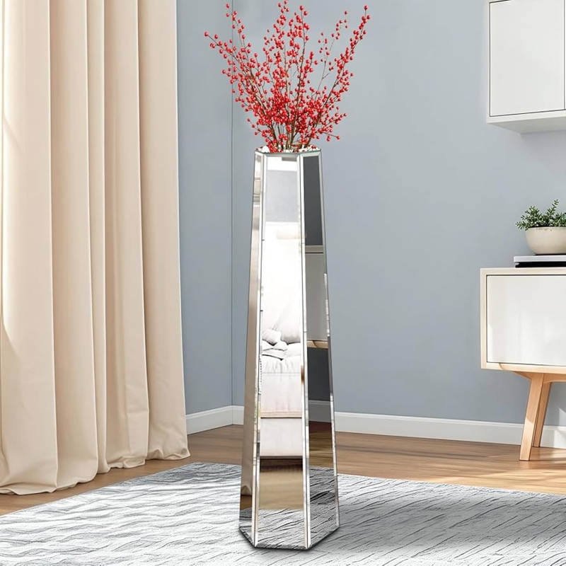 Silver Floor Vase