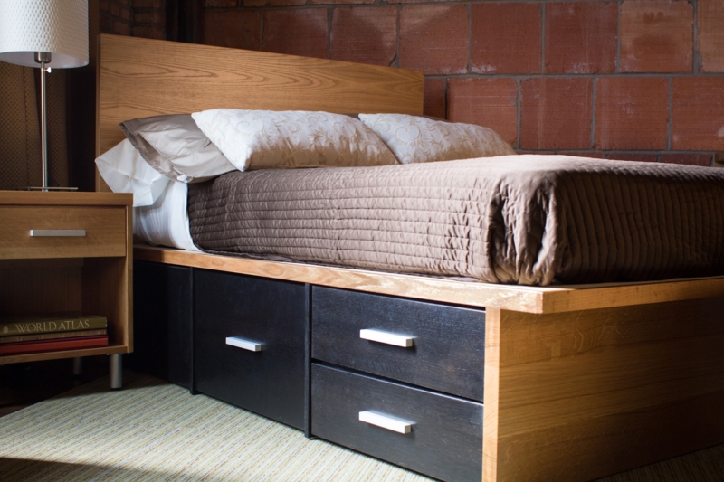Modern Captains Bed with Contrasting Drawer Fronts