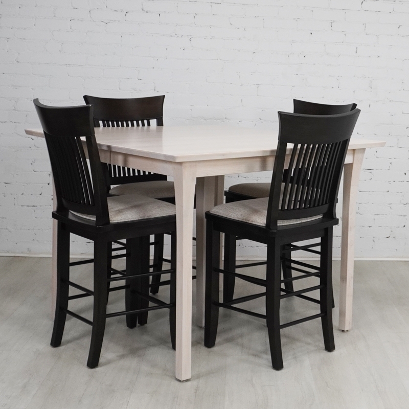 Modern Farmhouse Counter Height Set with Mission Style Slats