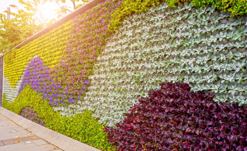 Modern Living Wall Wavy Pattern Modular Planters