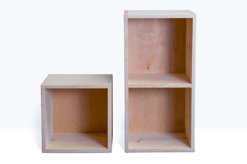 Modular Cubes Scandinavian Open Boxes with Recessed Back