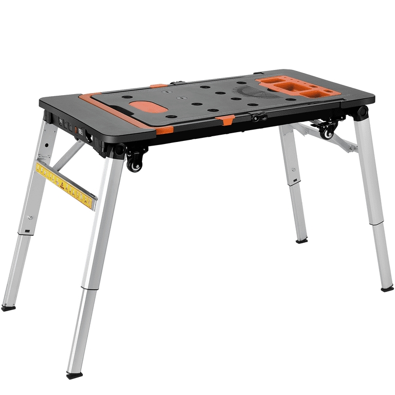 Multifunctional Folding Workbench 7-in-1 Functionality Matte Black Industrial