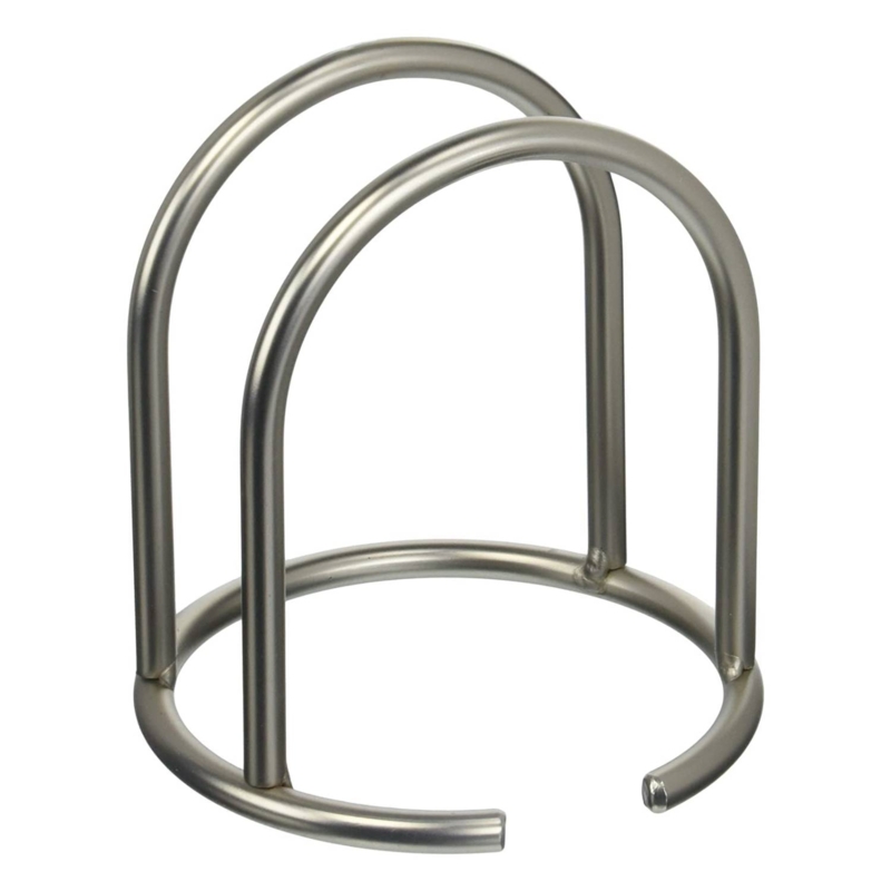 Napkin Holder Brushed Metal Arched Supports Circular Open Base