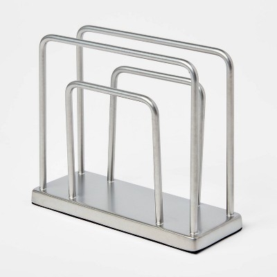 Napkin Holder Satin Nickel Graduated Loops Padded Bottom