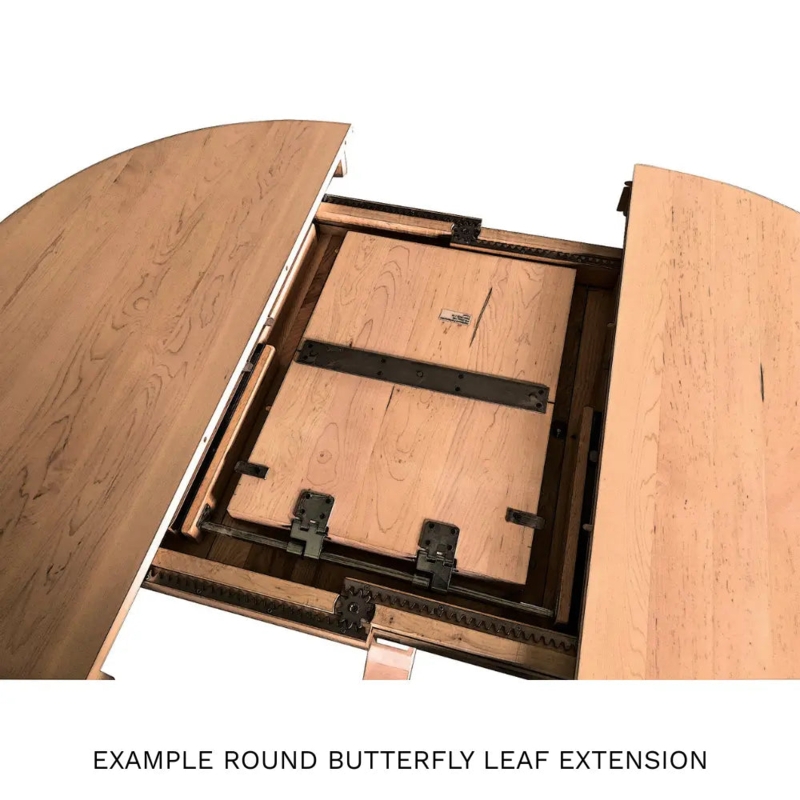 Natural Maple Butterfly Leaf Table with Gear-Driven Expansion Slides