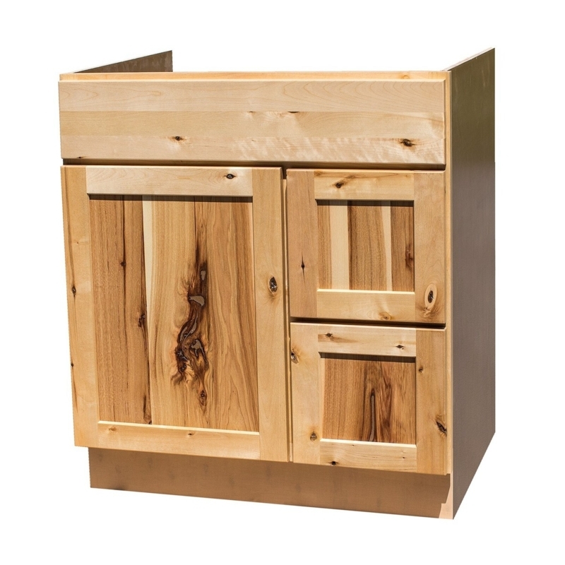 Natural Shaker Bathroom vanity with live knots 30" x 21" With Drawers