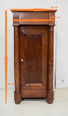 Neoclassical Small Cabinet featuring Columnar Sides and Bun Feet