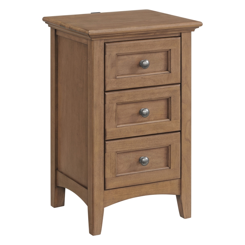 Nightstand with Arched Apron Base and Recessed Panels