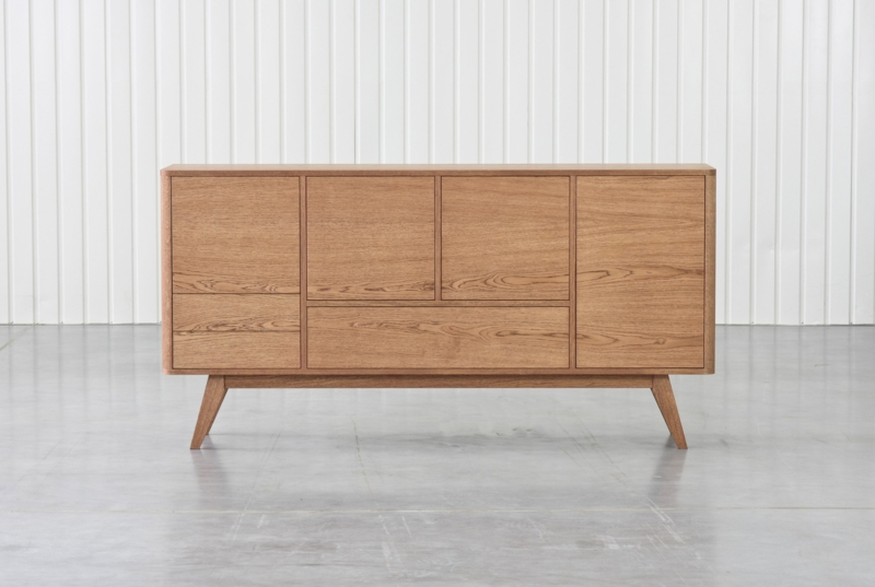 Oak Veneer Sideboard, Mid-century Modern Buffet, Bar Cabinet - Etsy