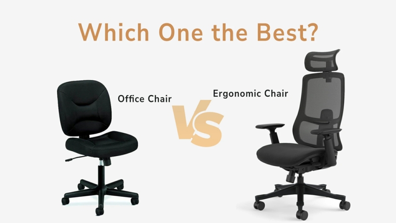 Office Chair with Armless Design Option and Mesh Backrest