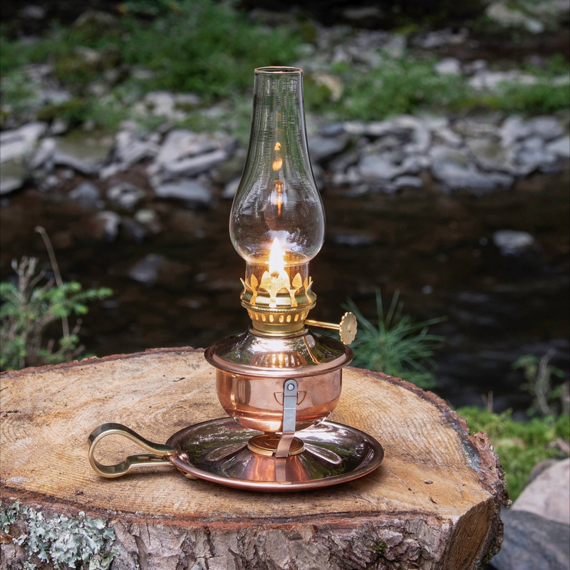 Oil Lamp Copper Brass Swivel Mechanism Nautical