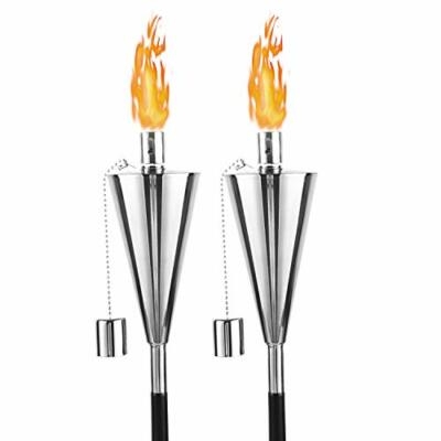 Oil Torch Polished Silver Conical Reservoir Sleek Design