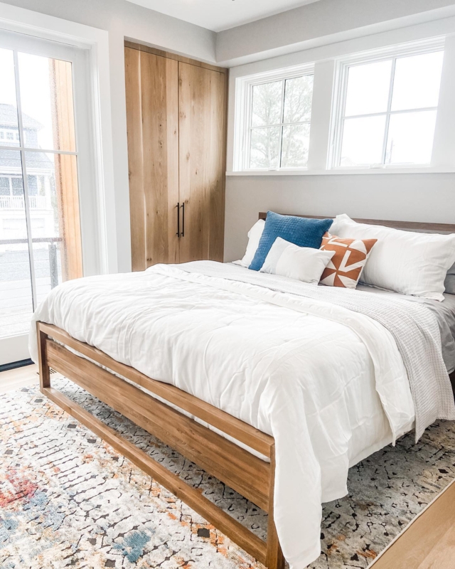 Organic Modern Platform Bed Open Footboard Tapered