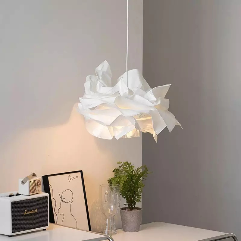 Origami Cloud Light Sculptural Paper Pendant Layered Shade