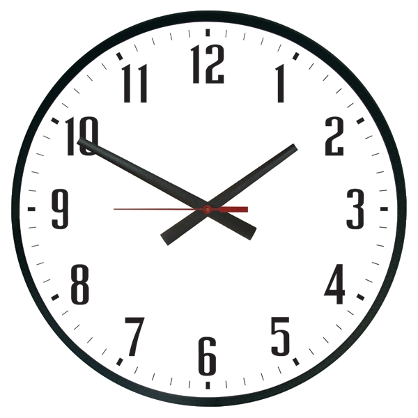 Outdoor Clock Red Second Hand High Visibility Dial Modern