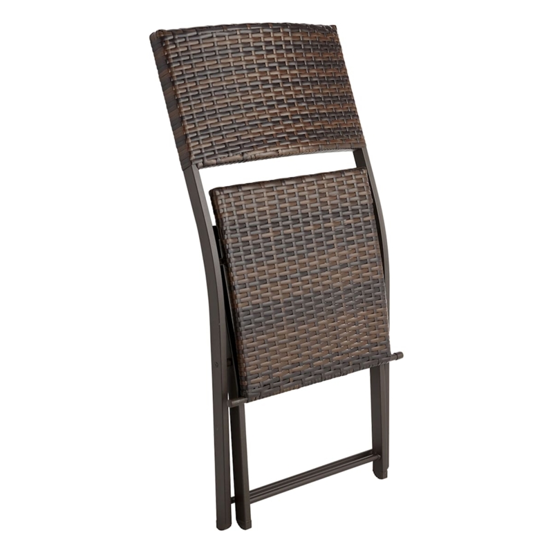 Outdoor Folding Chair, Curved Backrest, Integrated Footrest