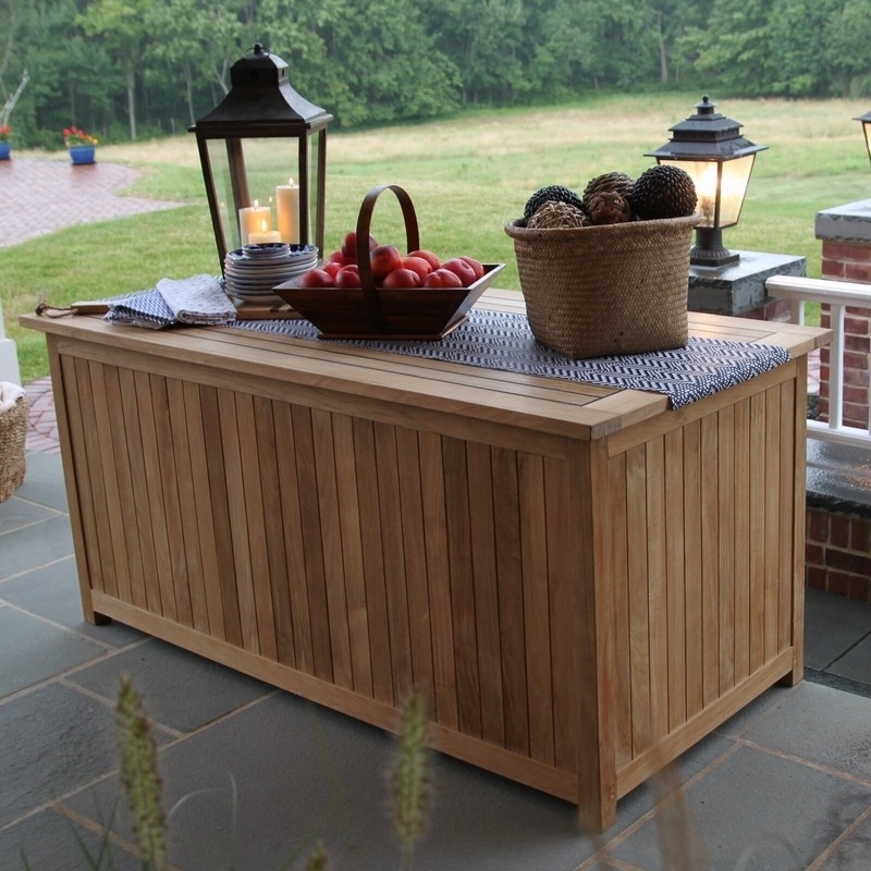 Outdoor Storage Box: Oversized Patio Buffet Table Surface