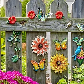 Outdoor Wall Decor 3D Nature Inspired Butterfly Set