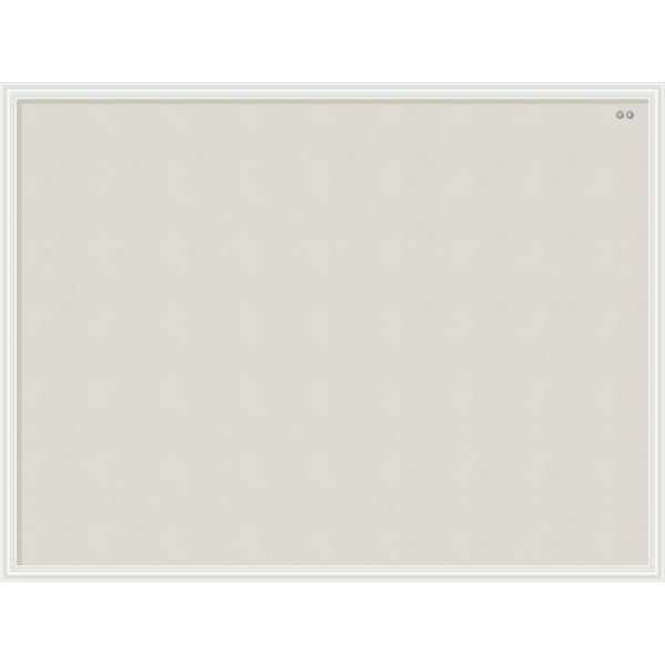 Oversized Linen Bulletin Board, 40x30, with Molded Architectural Frame.