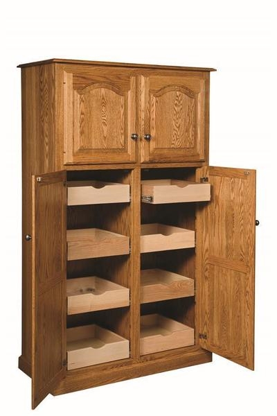 Oak Pantry Storage Cabinet