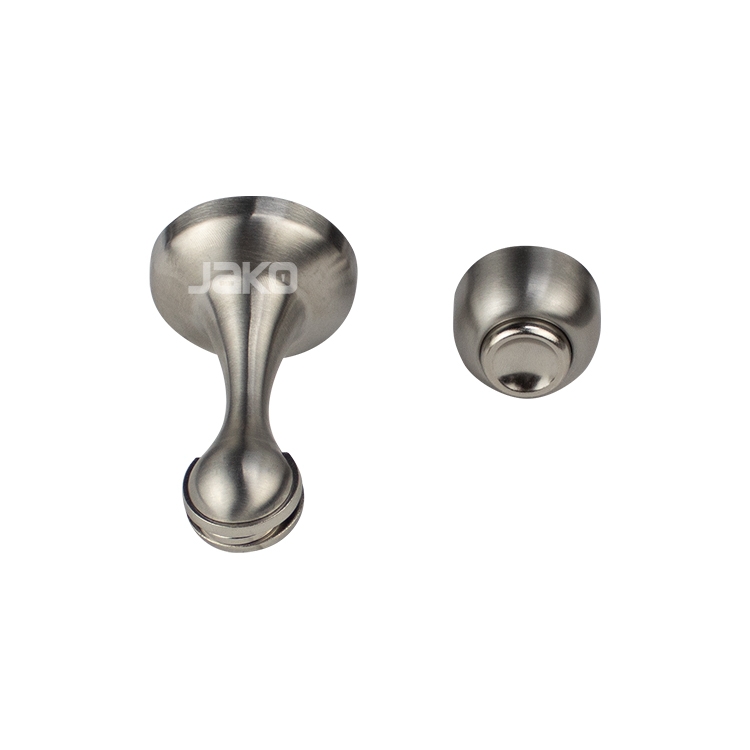 Pedestal Magnetic Door Stop Brushed Stainless Steel Dome Receiver