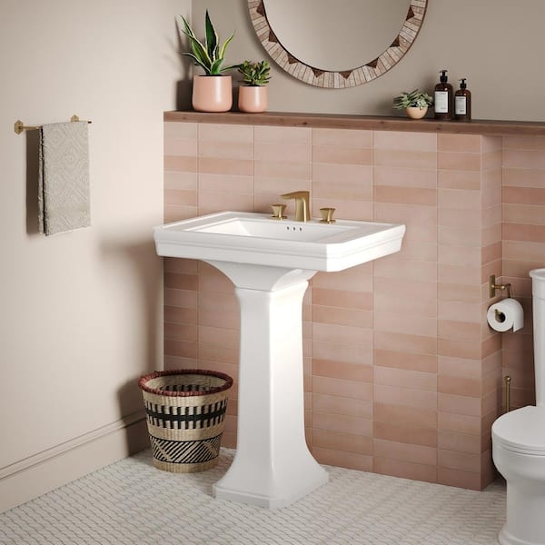 Pedestal Sink Architectural Base Rectangular Basin Transitional