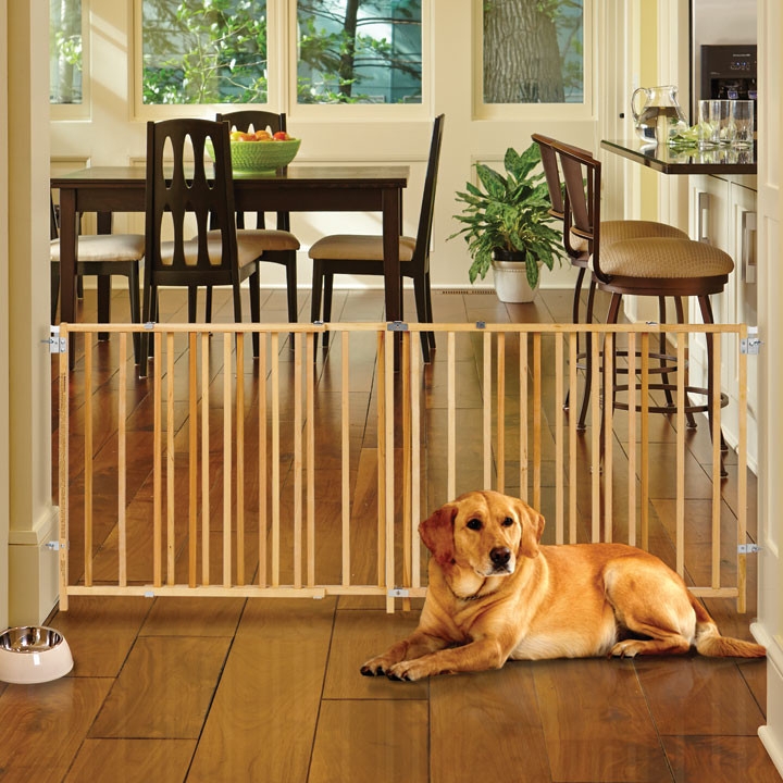 Pet Gate, Natural Wood Extra Wide Swinging Access Door