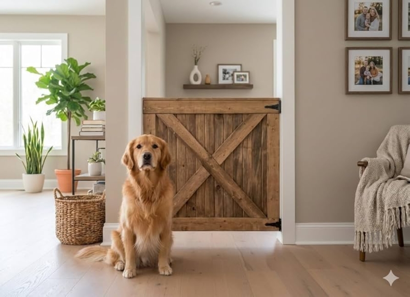 Wood Dog Gate