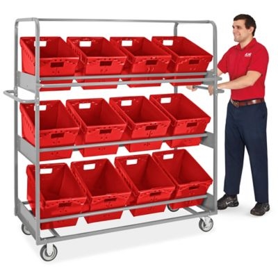 Picking Cart Industrial Three-Tier Design with Twelve-Bin Set