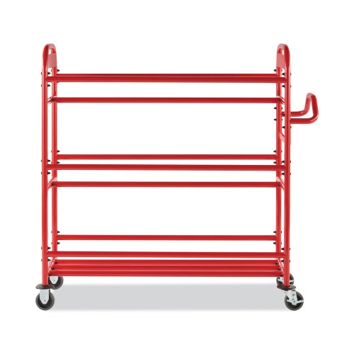 Picking Cart Three-Tier Industrial with Vibrant Red Finish