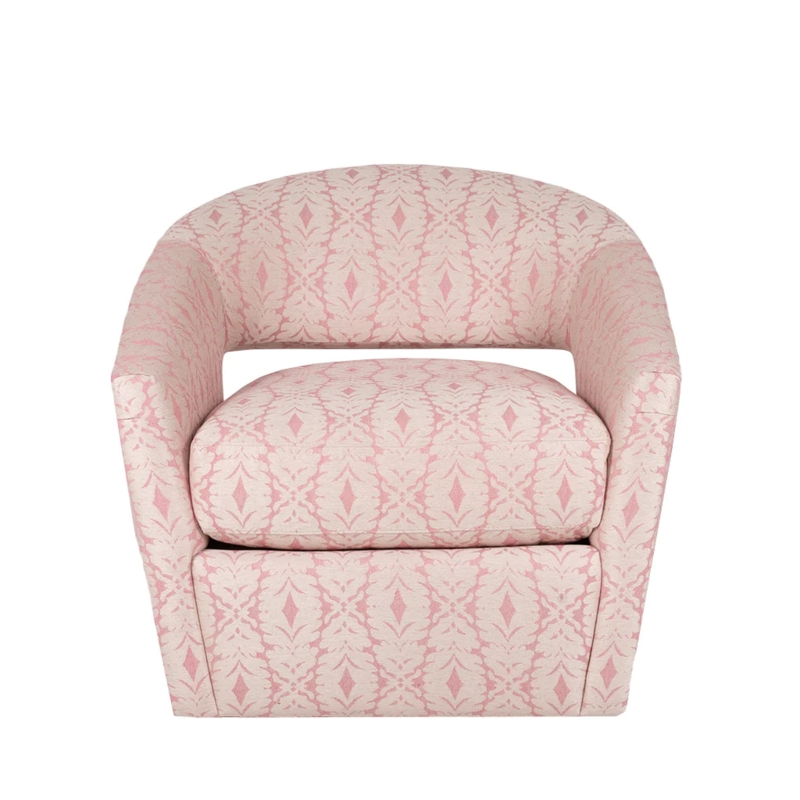 Pink Swivel Arm Chair