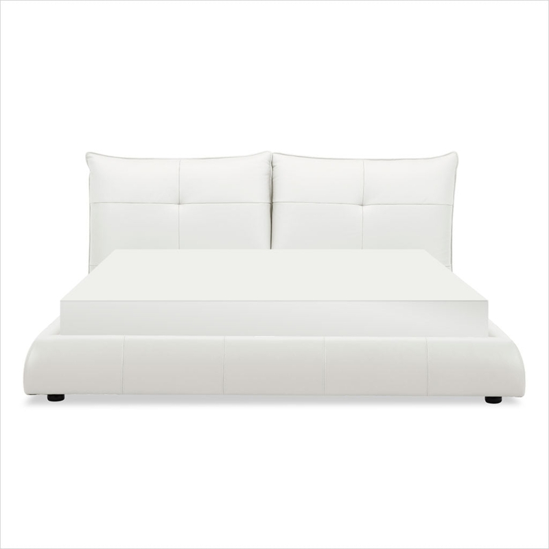 Platform Bed, Dual Pillow Headboard, Rounded Corners, Low Profile