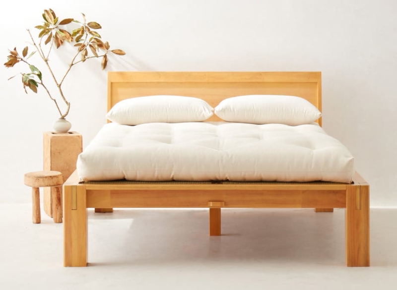 Platform Bed: Japandi Style Low Profile with Visible Joinery