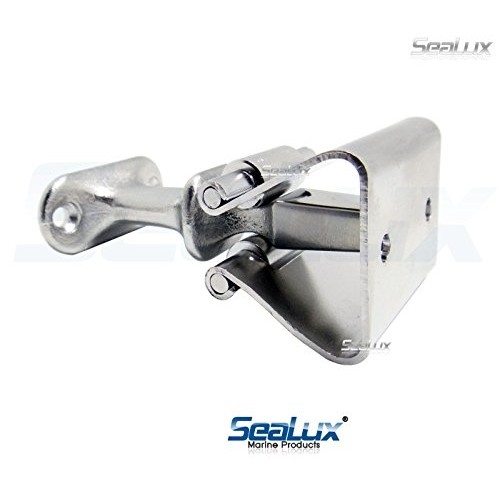 Polished Stainless Catch Door Stop Spring Loaded Roller Marine