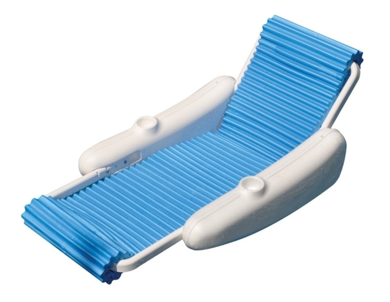 Pool Float Lounge: Ribbed Texture Design with Cup Holders.
