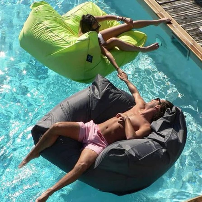 Pool Lounger Floating Capability Lime Green Waterproof Bean Bag