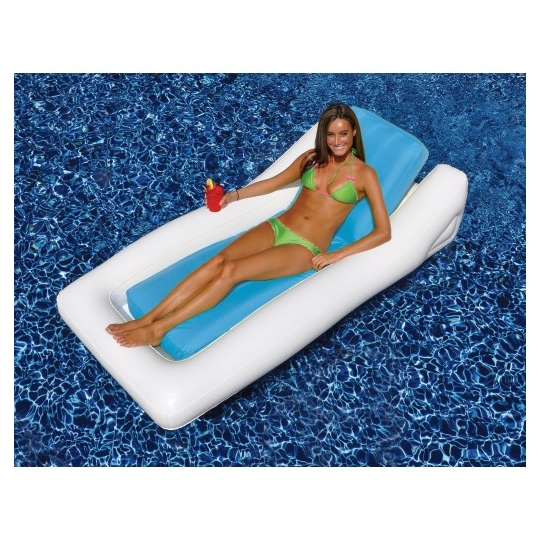 Pool Lounger: Reclined Backrest Design, Bi-Color Finish.