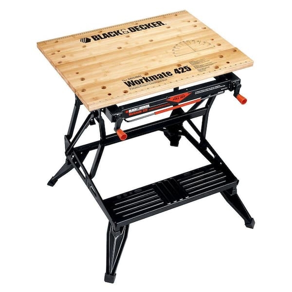 Portable Project Center Dual Clamping Cranks Wood Top Folding