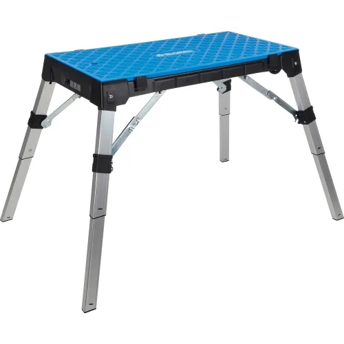 Portable Workbench Diamond Grip Surface Telescoping Legs Industrial
