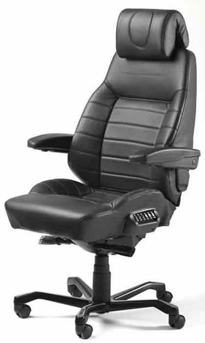 Professional Executive Office Chair with Side Controls and Ribbing