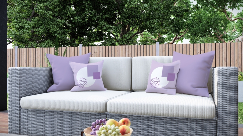 Purple patio 2024 cushions