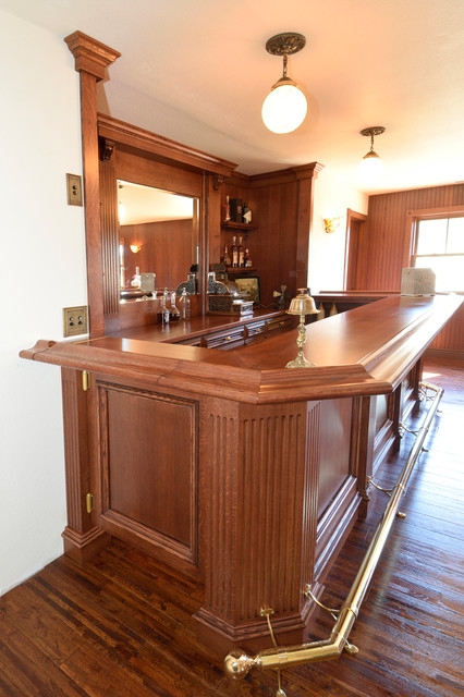 Quartersawn Oak Bar - Victorian - Home Bar - Other - by Unique Design  Cabinet Company | Houzz