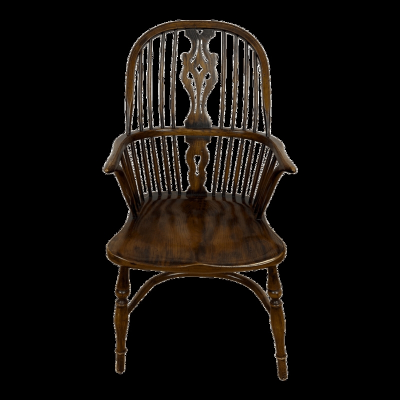 Queen Anne Windsor Chair Arched Stretcher Spindle