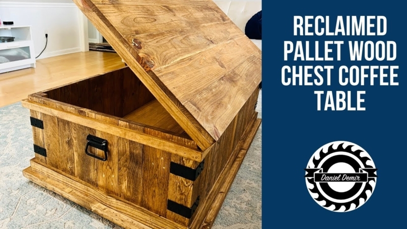 Reclaimed Wood Chest Coffee Table from Pallets: Rustic Industrial