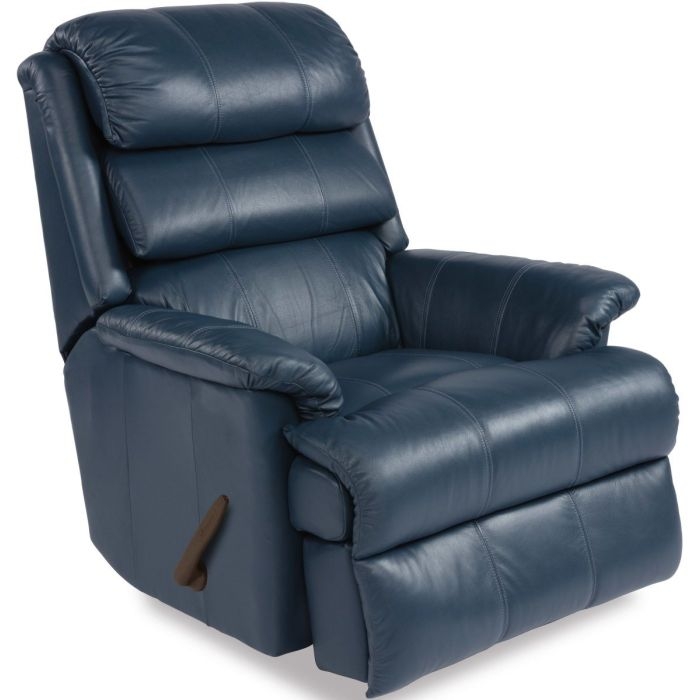 Recliner Chair Leather-Like Manual Rocker Pillow Top Arms