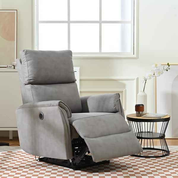 Recliner Chair Tiered Backrest Electric Power Tilt Contemporary Recliner