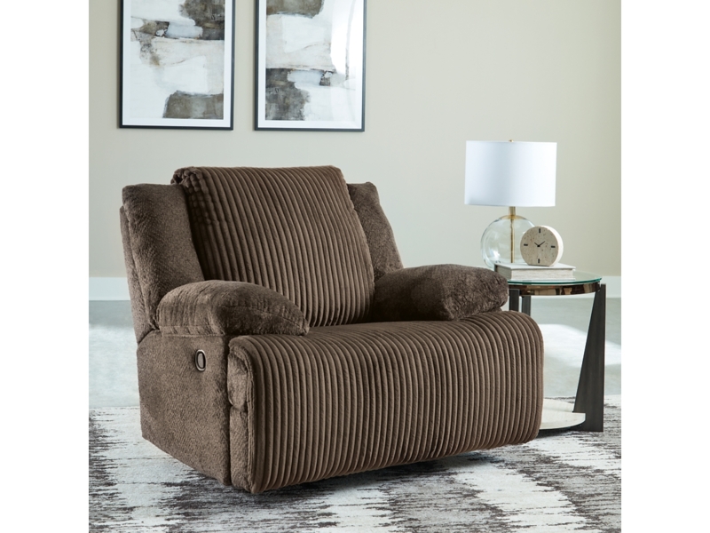 Recliner: Chocolate Brown Upholstery, Wide Wale Corduroy (62 characters)