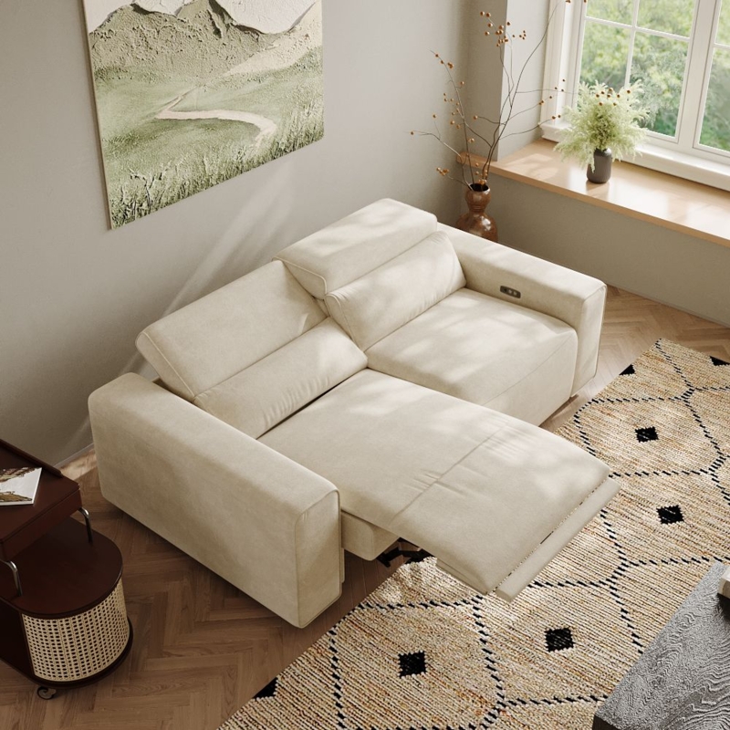 Reclining Sofa Modular Design Power Adjustable Headrest Integrated Controls
